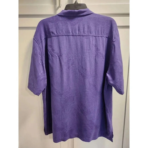 Tommy Bahama 100% Silk Tropical Textured Button Down Shirt Sz L - Picture 2 of 10